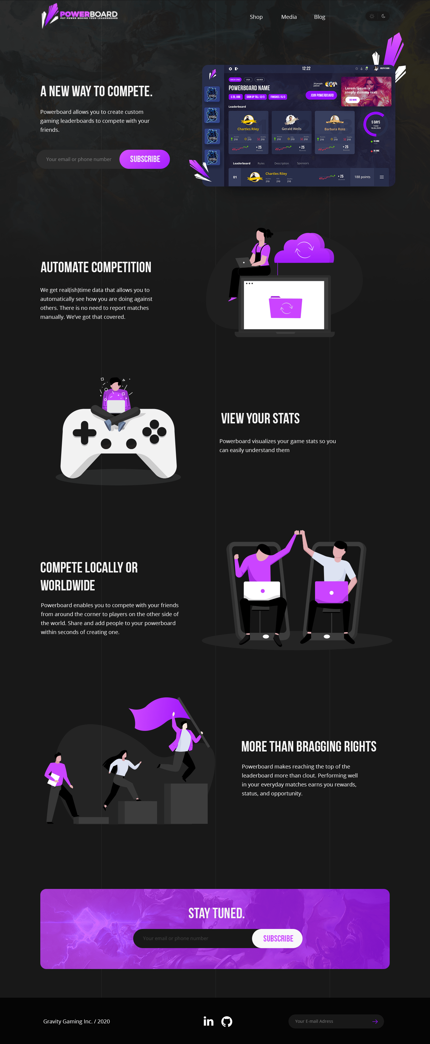 Gaming Website UI/UX Design - Hipfolio